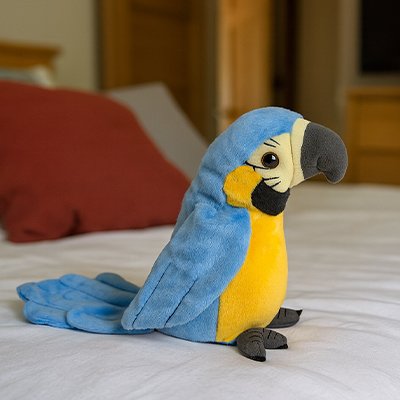 Peluche interactive Ara bleu