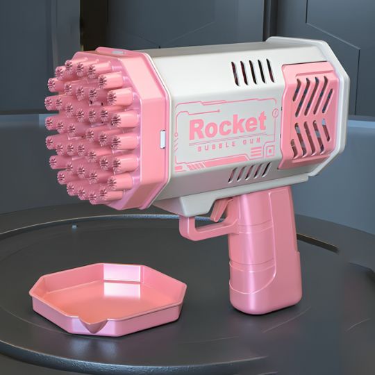 Pistolet à bulles électrique rose