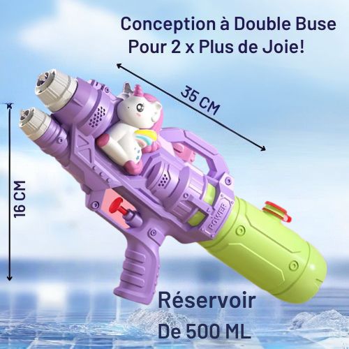 Pistolet à eau licorne caractéristiques