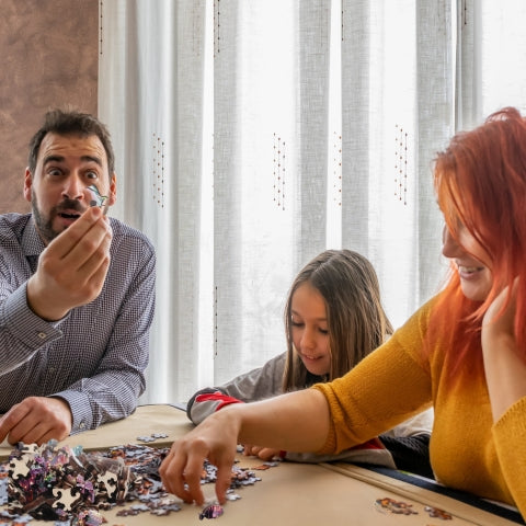 Puzzle en bois en famille monde fantastique