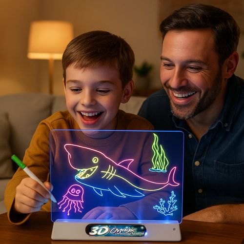 Tablette pour enfant lumineuse 3D océan