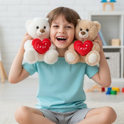 Ours en peluche avec un coeur