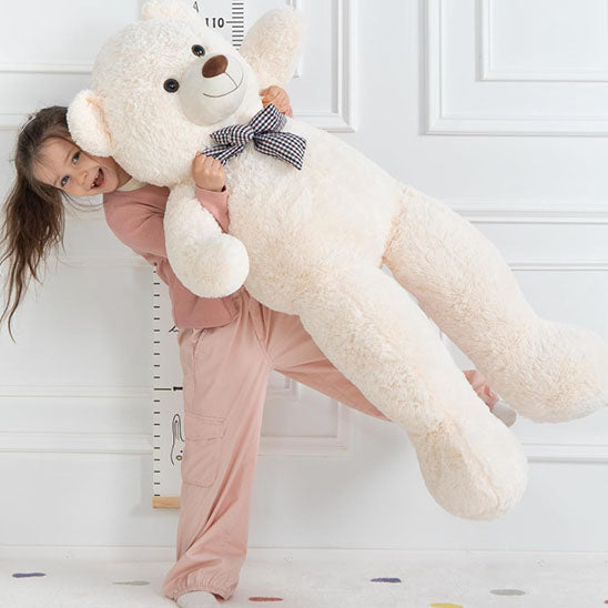 Ours en peluche géant crème