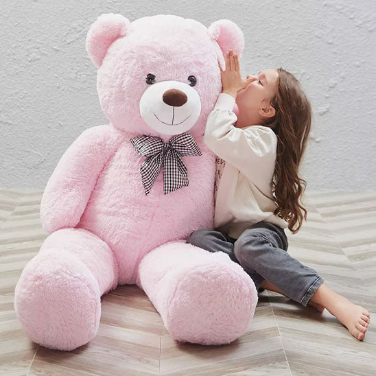 Ours en peluche géant rose