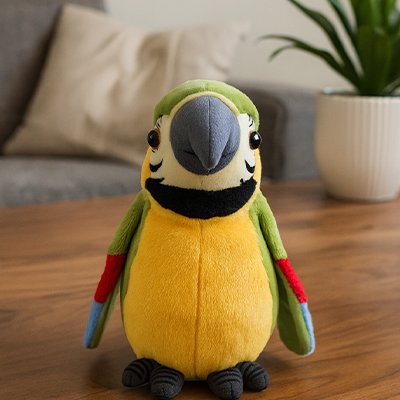 Peluche interactive perroquet Ara adorable