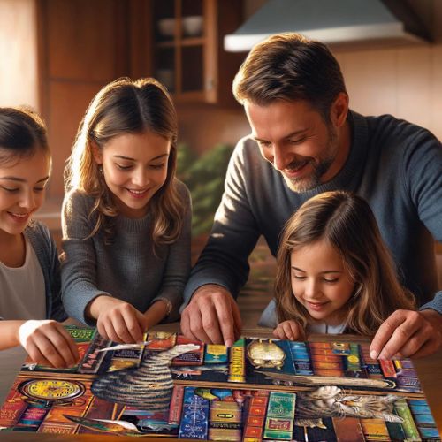 Puzzle 1000 pièces temps en famille