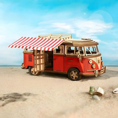 Puzzle 3D Camping-car plage