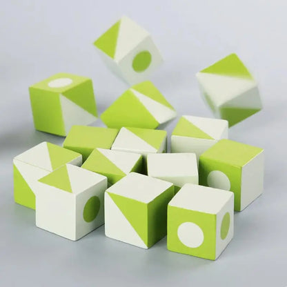 Puzzle 3D en bois - Cube géométrique