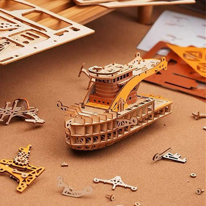 Puzzle 3D en bois sans colle