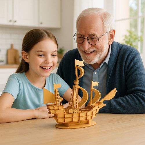 Puzzle 3D plaisir intergénérationnel