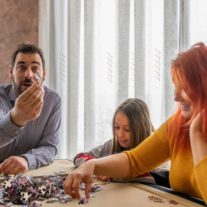 Puzzle en bois en famille monde fantastique