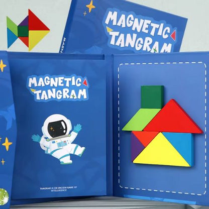 Puzzle en bois - Magnétique Tangram