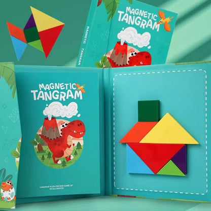 Puzzle en bois - Magnétique Tangram