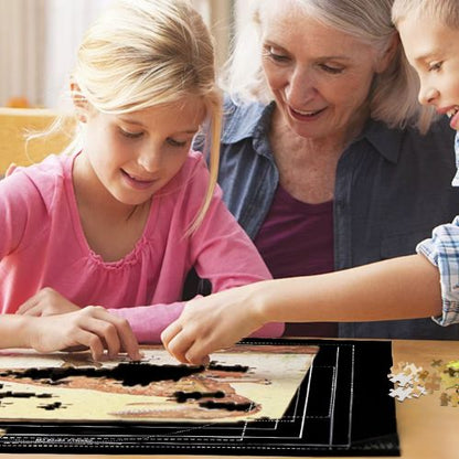 Tapis pour puzzle intergénérationnel