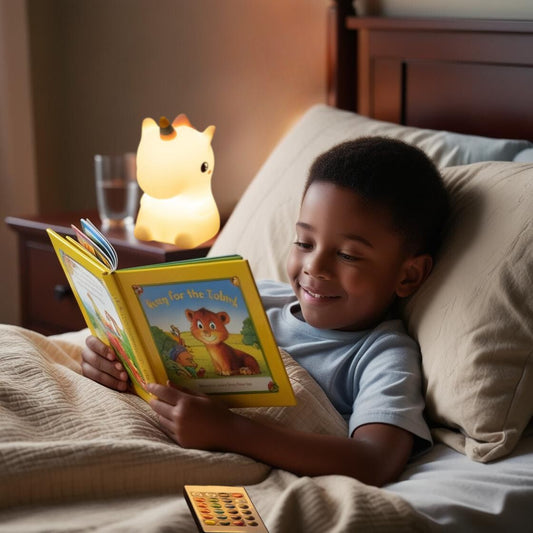 Veilleuse-enfant-licorne-lecture