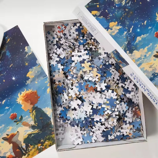 Puzzle 1000 pièces morceaux et boîte